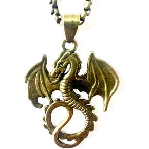 Mal Descendants Necklace Dragon Jewelry Accessories Maleficent the Chain is 24 Inches Bronze Color Descendants Jewelry Necklace in Saudi Arabia