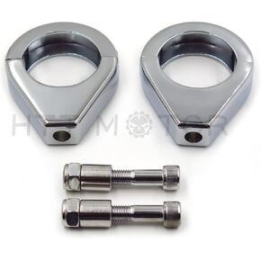 Compatible withk Clamp Turn Signal Clamps Compatible with H-D Softail Mount Bracket 39mm Compatible withk Chrome in Kuwait