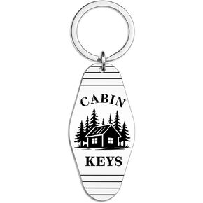Cabin Keychain Gifts for Men Women House Warming Gifts Rustic House New Home for Men Women New House Gift Ideas for Cabin Lovers Owners Cottage County Home Keychain for Family Son Daughter Friend in Kuwait