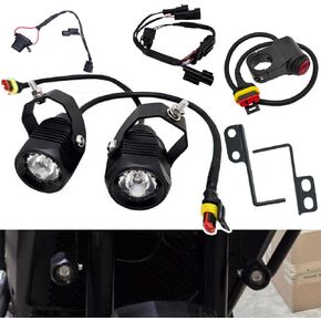 طقم إضاءة مساعد LED للدراجة النارية مع دعامة تثبيت على الموصل وحزام أسلاك متوافق مع Honda Transalp XL750 (2023 - الحالي) (24 وات (أبيض نهاري)) in Kuwait