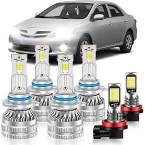 Fog Bulbs Fit for Honda 2006-2018 Pilot Hi&Lo Beam Fog Light Bulb Combo, 800% Brightness, Dual-sided 3570 Chips, 6000K White, 60000HRS Long Lifespan, Plug-and-Play, Pack of 6 in Saudi Arabia