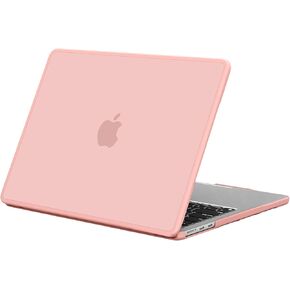BlueSwan Anti-Cracking Hard Shell Case Compatible with MacBook Air 15 inch, M4 M3 M2 2025 2024 2023 Model A3114 A2941, Anti-Fingerprint Soft TPU Bumper + PC for Air 15" Laptop, Frosted Baby Pink in Kuwait