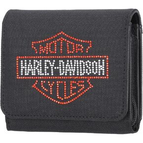 محفظة Harley-Davidson النسائية المزينة بحجر الراين والدرع المفهرس in Kuwait