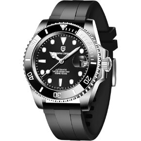 ساعات CEYADG Pagani Design للرجال اليابان NH35 حركة أوتوماتيكية 40 مم من الفولاذ المقاوم للصدأ غواص مقاوم للماء كريستال ياقوتي بحزام مطاطي ساعات معصم للرجال in Kuwait