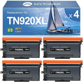 MYTONER Compatible Toner Cartridge Replacement for Brother TN920XL TN920 TN 920 XL for HL-L6210DW HL-L6210DWT HL-L5210DN HL-L5210DW HL-L5210DWT HL-L5215DW HL-L6310DW MFC-L6810D Printer, 4Pack in Kuwait