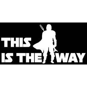 – This is The Way Sticker – Vinyl Mandalorian Sticker for Car, Truck, and Van – Indoor and Outdoor Use for Wall – Long Lasting Waterproof Decal for Laptop MacBook – VC 361 (White) in Kuwait