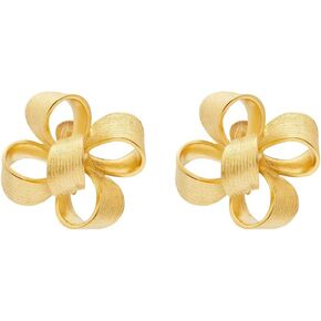 أقراط كينيث جاي لين ذهبية ساتان على شكل فيونكة (كبيرة) in Kuwait