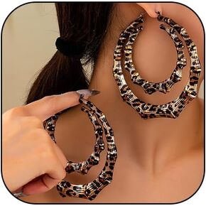 Denim Hoop Earrings for Women Blue Dangle Drop Statement Large Round Denim Earrings Boho Punk Jewelry in Kuwait