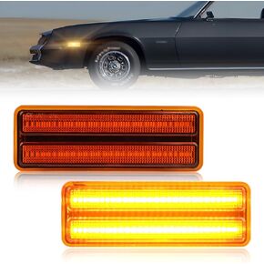 Front Side Marker Light Housing Compatible with 1978 1979 1980 1981 CAMARO OR Z28, [DOT Certified] [IP67 Waterproof] Turn Signal Marker Light Cover [No Bulbs], 2 PCS, Clear Lens in Kuwait