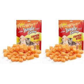 Jungle Calling Soft Chicken Treats for Dog and Cat, Natural Grain Free Chewy Food Snacks for Training Rewards for Small Dogs, High Protein, 10.6 oz in Kuwait