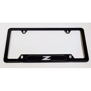 Z License Plate Frame Cover Holder Sport Screws Caps Stainless Steel Compatible with Nissan (1x Black) in Kuwait