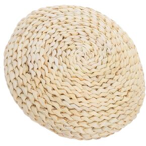 Round Straw Braid Cushion 11.81 Inch Handwoven Yoga Meditating Seat Pad with Breathable Space Cotton Filling for Home Tatami Floor and Windowsill in Kuwait