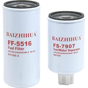 حزمة كومبو للمرشح المسبق WS100 وفلتر الوقود FF100-2 متوافقة مع أنظمة الوقود AirDog I II II-4G II-5G Cummins Powerstroke Duramax Diesel، Dodge Ram Chevy Silverado GMC Sierra in Kuwait