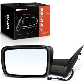 A-Premium Driver Side Power Door Mirror - Compatible with Ram 1500 2500 2011-2012 & Dodge Ram 1500 2009-2010, Ram 2500 2010 - Heated Manual Folding Black Outside Rear View Mirror in Kuwait