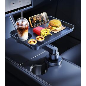 Car Cup Holder Tray, Car Food Tray Table for Car Eating Lunch, Cup Holder Expander Insert Interior, Long Road Trip Essentials Travel Patrol Accessories Drink Holder Organizer for Semi Truck Rv in Kuwait
