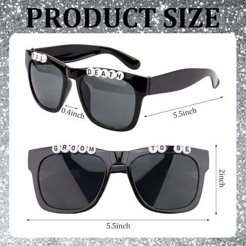 CUBACO Wedding Sunglasses Bride and Groom Sunglasses Till Death Do US Part Decor Just Married Decorations Gothic Wedding Engagement Gifts for Couples Halloween in Kuwait