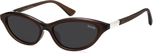 SOJOS Trendy Oval Sunglasses for Women Men,Fashion Petite Cat Eye Shades Thin Light Weight Rim UV400 Protected SJ2689 in Saudi Arabia