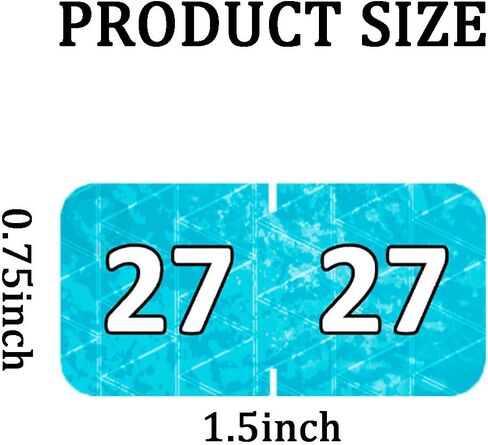 500 Pieces 2027 Year Stickers 0.75×1.5 inch Rectangle Coded Colored File Folders Labels Self Adhesive Year Labels for Tab File Folders Office Supplies(Blue,White) in Saudi Arabia