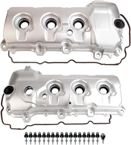 Aluminum Engine Valve Cover Compatible with Ford Flex Edge Fusion Taurus Lincoln MKS MKT MKX MKZ 2007-2012 3.5L V6 in Kuwait