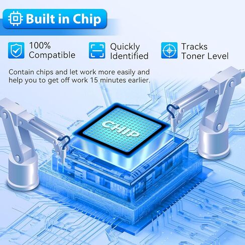 206A Toner Cartridges 4 Pack (with Chip) Compatible Replacement for HP 206 206A Color LaserJet Pro MFP M283fdw M283cdw M283fdn M282nw Pro M255dw M255nw M283 M255 W2110A Printer in Kuwait