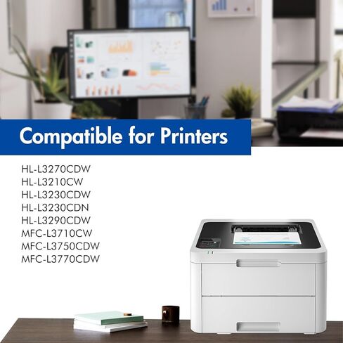 TN227 High Yield Toner Cartridge 4-Pack Compatible for Brother TN-227 TN 227 TN-227BK/C/M/Y for MFC-L3770CDW HL-L3290CDW HL-L3270CDW HL-L3230CDW HL-L3210CW MFC-L3750CDW HL-L3210CW MFC-L3710CW Printer in Kuwait