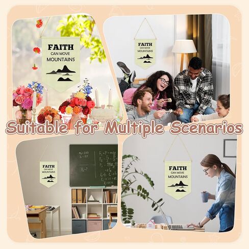 Bible Verses Banners Hanging Pennant Flag Inspirational Christian Gifts Wall Decor for Nursery Inspirational Faith Bible Verse Religious Gift for Bedroom Playroom Christmas Birthday Presents in Saudi Arabia