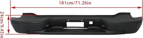 Black Steel Rear Step Bumper Replacement for Chevy Tahoe Suburban Yukon 2000 2001 2002 2003 2004 2005 2006 GM1101115 in Saudi Arabia