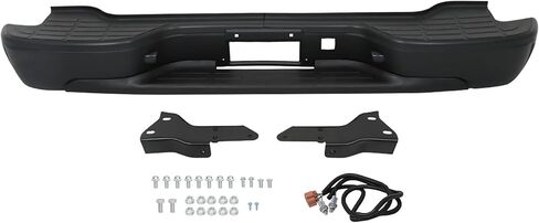 Black Steel Rear Step Bumper Replacement for Chevy Tahoe Suburban Yukon 2000 2001 2002 2003 2004 2005 2006 GM1101115 in Saudi Arabia