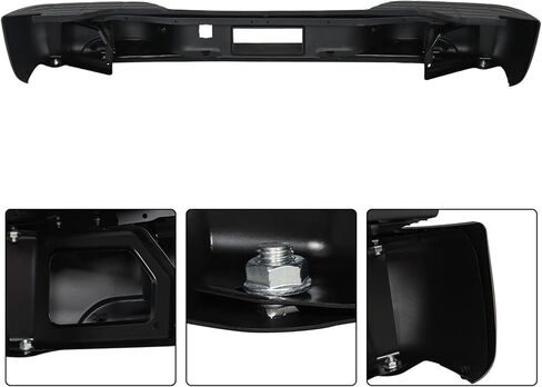 Black Steel Rear Step Bumper Replacement for Chevy Tahoe Suburban Yukon 2000 2001 2002 2003 2004 2005 2006 GM1101115 in Saudi Arabia