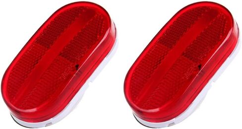 Oblong Trailer Red Side Marker Clearance Lights Sealed Surface Mount with Reflex Lens Replacement fit for Camper Boat (2 pcs) in Saudi Arabia