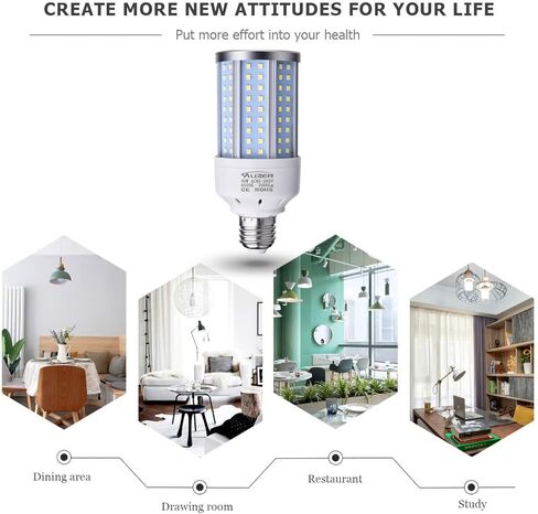 30W (200W Equivalent), Daylight, E26 Standard Base, LED Corn Light Bulb | 2-Pack in Saudi Arabia