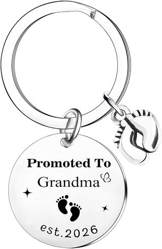 2026 Promoted To Grandma Gifts Grandma To Be Keychain Mother's Day Gift First Time Grandmother Gift Christmas Birthday Gifts for New Grandmother in Kuwait