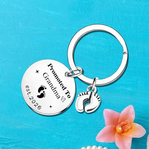 2026 Promoted To Grandma Gifts Grandma To Be Keychain Mother's Day Gift First Time Grandmother Gift Christmas Birthday Gifts for New Grandmother in Kuwait