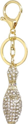 Honbay 1PCS Rhinestone Bowling Keychain Sparkling Bag Keyring Bowling Ball Shape Key Chain Decor in A Box for Bag Purse Wallet Handbags Backpack in Kuwait