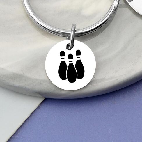Vadaka 6 Pcs Bowling Gifts Keychain Bowlings Lover Gifts Bowling Themed Gift for Women Men Team Gift Birthday Present for Coach Women Girls Friend Bowlings Accessories Keychain in Saudi Arabia