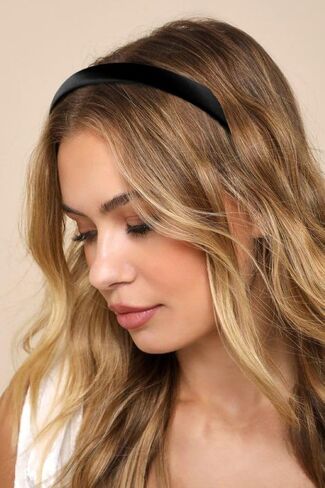 Headbands for Women Non Slip Thin Satin Hairbands Trendy Headband for Women's Hair Cute Vintage Hair Accessories 4 PCS in Kuwait