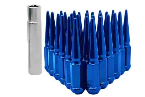 20 قطعة M12x1.5 طويل القامة 4.5 بوصة صواميل عروة زرقاء صلبة مع مفتاح مقبس القفل | يناسب شيفروليه S10 جي إم سي جيمي سونوما in Kuwait