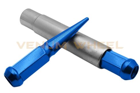 20 قطعة M12x1.5 طويل القامة 4.5 بوصة صواميل عروة زرقاء صلبة مع مفتاح مقبس القفل | يناسب شيفروليه S10 جي إم سي جيمي سونوما in Kuwait