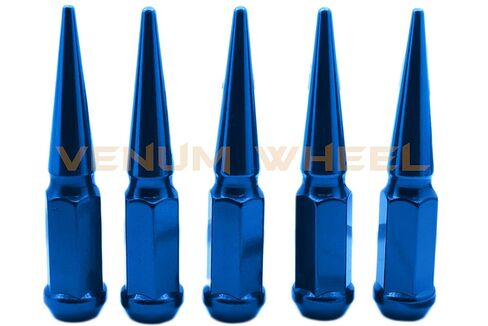 20 قطعة M12x1.5 طويل القامة 4.5 بوصة صواميل عروة زرقاء صلبة مع مفتاح مقبس القفل | يناسب شيفروليه S10 جي إم سي جيمي سونوما in Kuwait