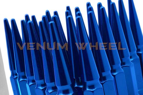 20 قطعة M12x1.5 طويل القامة 4.5 بوصة صواميل عروة زرقاء صلبة مع مفتاح مقبس القفل | يناسب شيفروليه S10 جي إم سي جيمي سونوما in Kuwait