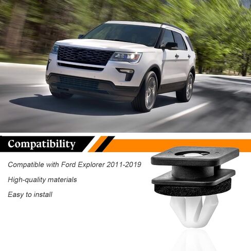 30PCS A Pillar Car Trim Hardware, OEM#BB5Z-78519R44-A Vehicle Windshield Moulding Retaining Clip with Foam Sealer, Auto Fastener Replacement Accessories, Compatible with Ex-plorer in Kuwait