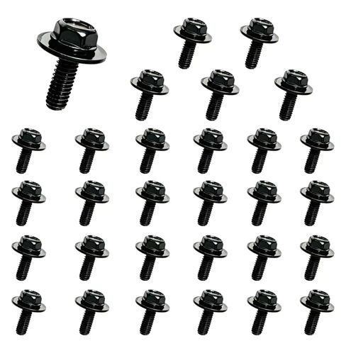 30pcs M6-1.0 Body Bolts Screw 11503834 20351035 Compatible with GM Buick Cadillac Chevrolet Door Trim Panel Raidator Fog Lamp Horn Oldsmobile Pontiac Saturn in Kuwait