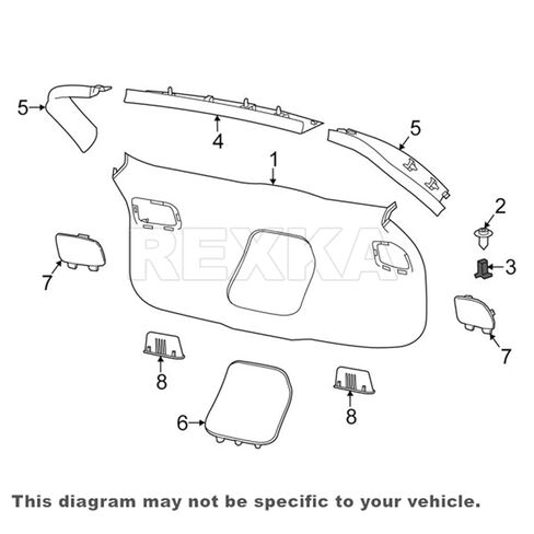 20 قطعة من Rexka لبوابة الرفع وربع لوحة الزخرفة مشبك تثبيت لوحة 68139270AA متوافق مع جيب رانجلر شيروكي تشالنجر دارت كرايسلر 200 باسيفيكا فوييجر in Kuwait