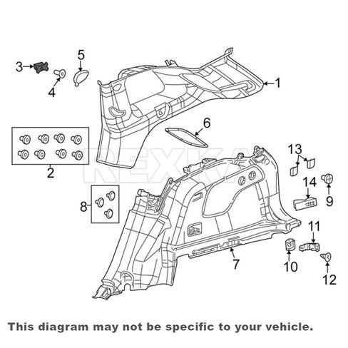 20 قطعة من Rexka لبوابة الرفع وربع لوحة الزخرفة مشبك تثبيت لوحة 68139270AA متوافق مع جيب رانجلر شيروكي تشالنجر دارت كرايسلر 200 باسيفيكا فوييجر in Kuwait