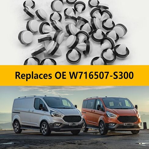 40 قطعة مشبك تثبيت بفتحة العجلة مع مانع التسرب - متوافق مع Ford Expedition، EcoSport، Transit 150/250/350/350HD - بديل لـ W716507-S300، W716507S300 in Saudi Arabia