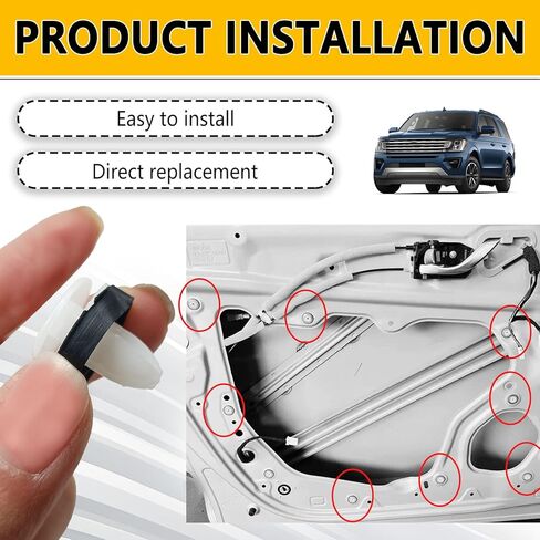 40 قطعة مشبك تثبيت بفتحة العجلة مع مانع التسرب - متوافق مع Ford Expedition، EcoSport، Transit 150/250/350/350HD - بديل لـ W716507-S300، W716507S300 in Saudi Arabia