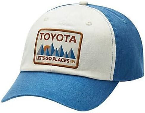 Toyota Let's Go Places Unstructured Baseball Cap, Blue and White, Adjustable Casual Hat in Saudi Arabia