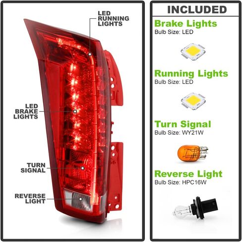 ACANII - For 2010-2016 Cadillac SRX Factory OE Style Tail Light Rear Brake Lamp Assembly Replacement Left Driver Side in Saudi Arabia