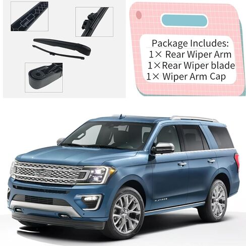 شفرة ممسحة خلفية واستبدال الذراع لفورد إكسبيديشن 2018-2024 OEM مناسب لـ Max King Ranch Limited Platinum SSV XLT Timberline XL STX نماذج شفرة ممسحة الزجاج الأمامي الخلفية لـ 2023 2022 2021 2020 2019 in Kuwait