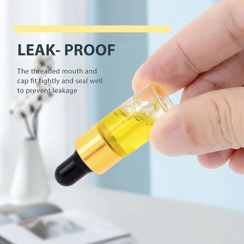 20Pcs 3ml Mini Dropper Bottle Clear Glass Multi-function Essential Oil Dropper Bottles Empty Eye Dropper Bottle with Aluminum Cap Reagent Drop Pipette Bottle in Kuwait